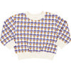 Kids Organic Contrast Ribbed Trim Sweatshirt, Stamp Flower - Sweatshirts - 1 - thumbnail