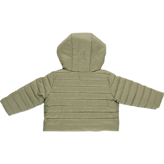 Kids Riley Quilted Hooded Reversible Jacket, Green Camo - Coats - 5