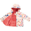 Kids Pete Hooded Puffer Jacket, Bows On Bows Pink - Coats - 4