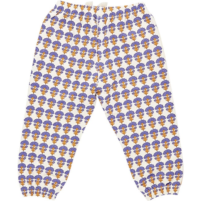 Kids Organic Drawatring Sweatpants, Stamp Flower - Sweatpants - 6