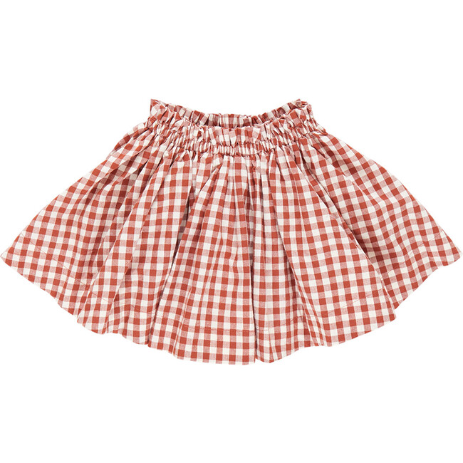 Girls Theodore Ruffle Waist Twirl Skirt, Pony Gingham