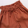 Girls Theodore Ruffle Tie Waist Wide Leg Ankle Pant, Rust - Pants - 4