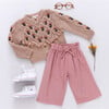 Girls Theodore Ruffle Tie Waist Wide Leg Ankle Pant, Dusty Pink - Pants - 5