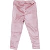 Girls Velour Elastic Waist Legging, Mauve - Leggings - 5