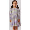 Girls Steph Organic Crew Neck Skinny Long Sleeve Dress, Stamp Flower - Dresses - 2