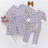 Girls Steph Organic Crew Neck Skinny Long Sleeve Dress, Stamp Flower - Dresses - 6
