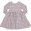 Girls Steph Organic Crew Neck Skinny Long Sleeve Dress, Stamp Flower - Dresses - 7