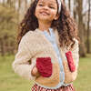 Girls Ruth Color-Block Sherpa Jacket, Cream & Multicolors - Jackets - 4