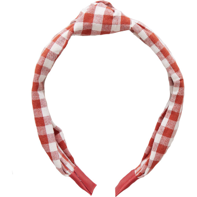 Girls Holly Knotted Headband, Pony Gingham