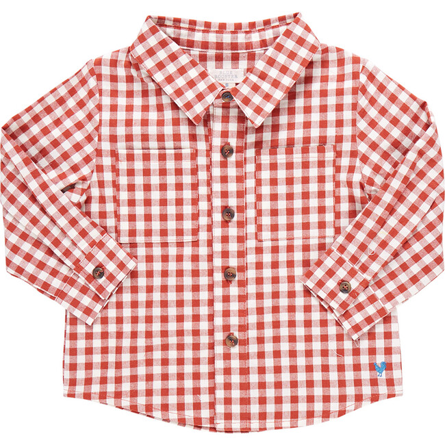 Boys Jack Classic Long Sleeve 2-Pocket Shirt, Pony Gingham