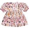 Girls Brooke Gathered Puff Sleeve Twirl Dress, Autumn Flowers - Dresses - 7