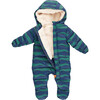 Baby Sherpa Lined Water-Resistant Hooded Puffer Snowsuit, Crocodiles - Snowsuits - 3