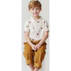 Boys Alec Short Sleeve Polo Shirt, Lucky Horses Embroidery - Shirts - 4