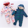 Baby Sherpa Lined Water-Resistant Hooded Puffer Snowsuit, Crocodiles - Snowsuits - 6