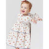 Baby Girls Julia Contrast Chambray Trim Tired Dress & Bloomer Set, Tiny Horses - Dresses - 2