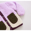 Baby Girls Ruth Sherpa Jacket, Lavender Colorblock - Jackets - 2