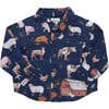 Baby Boys Jack Classic Long Sleeve 2-Pocket Shirt, On The Farm - Shirts - 1 - thumbnail