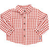 Baby Boys Jack Classic Long Sleeve 2-Pocket Shirt, Pony Gingham - Shirts - 1 - thumbnail