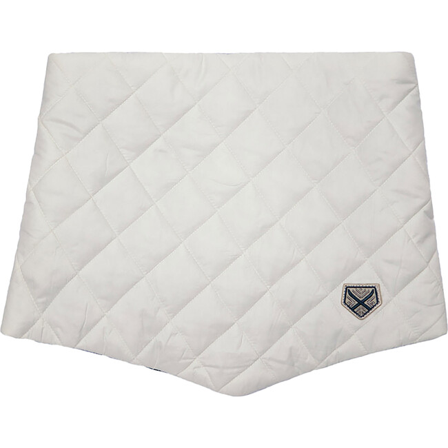 Women's Pullover Diamond Quilted Scarf, Cream