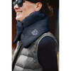 Women's Down Faux Fur Wrap Snap Front Scarf, Navy - Scarves - 2