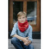 Kids Pullover Puff Diamond Quilted Scarf, Red - Scarves - 2