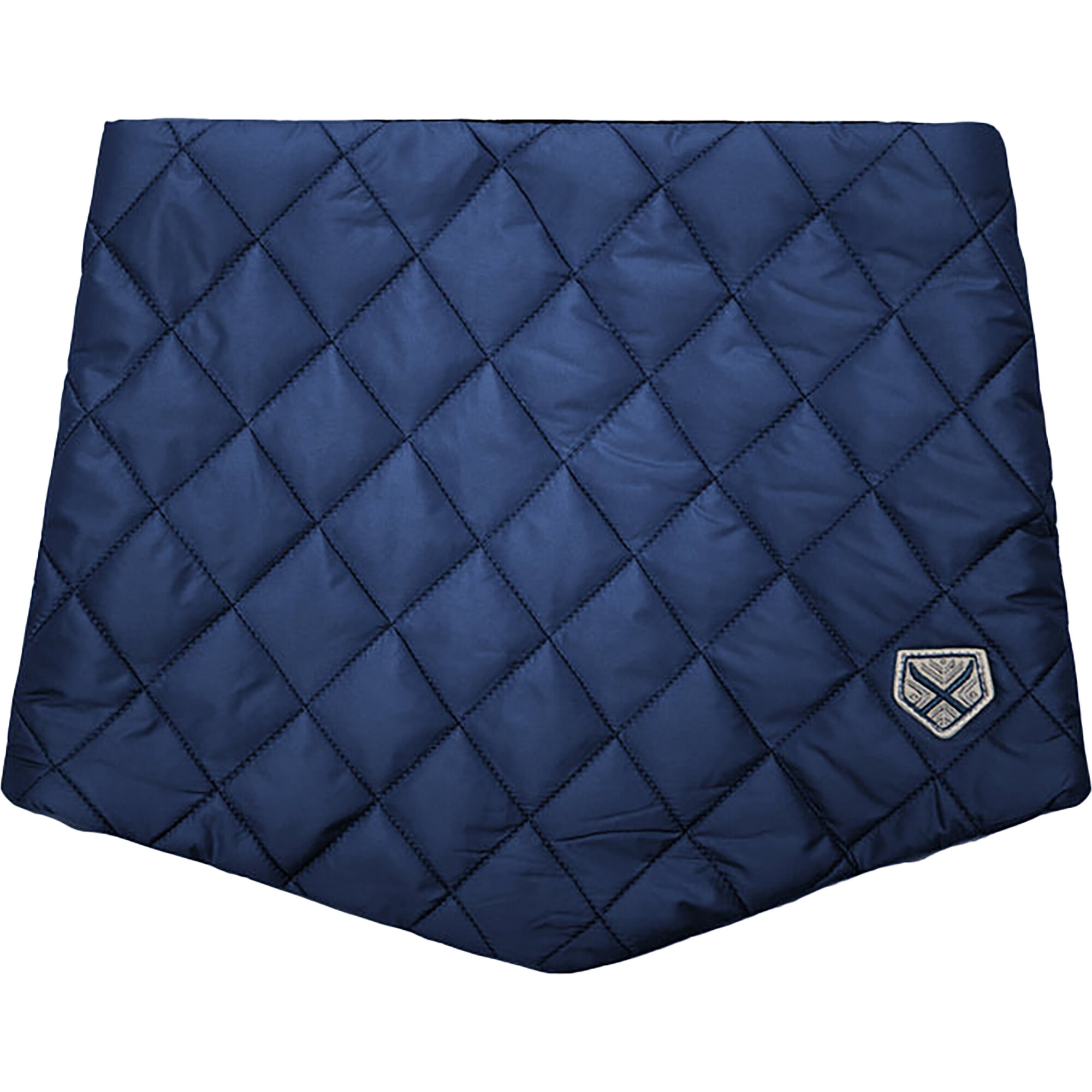 Kids Pullover Puff Diamond Quilted Scarf, Navy - Scarves - 1