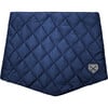 Kids Pullover Puff Diamond Quilted Scarf, Navy - Scarves - 1 - thumbnail