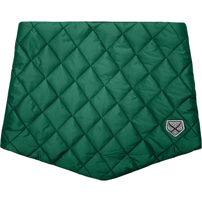 Kids Pullover Puff Diamond Quilted Scarf, Green