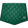 Kids Pullover Puff Diamond Quilted Scarf, Green - Scarves - 1 - thumbnail