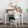 Kids' Wood Desk with Hutch & Chair, White - Desks - 2