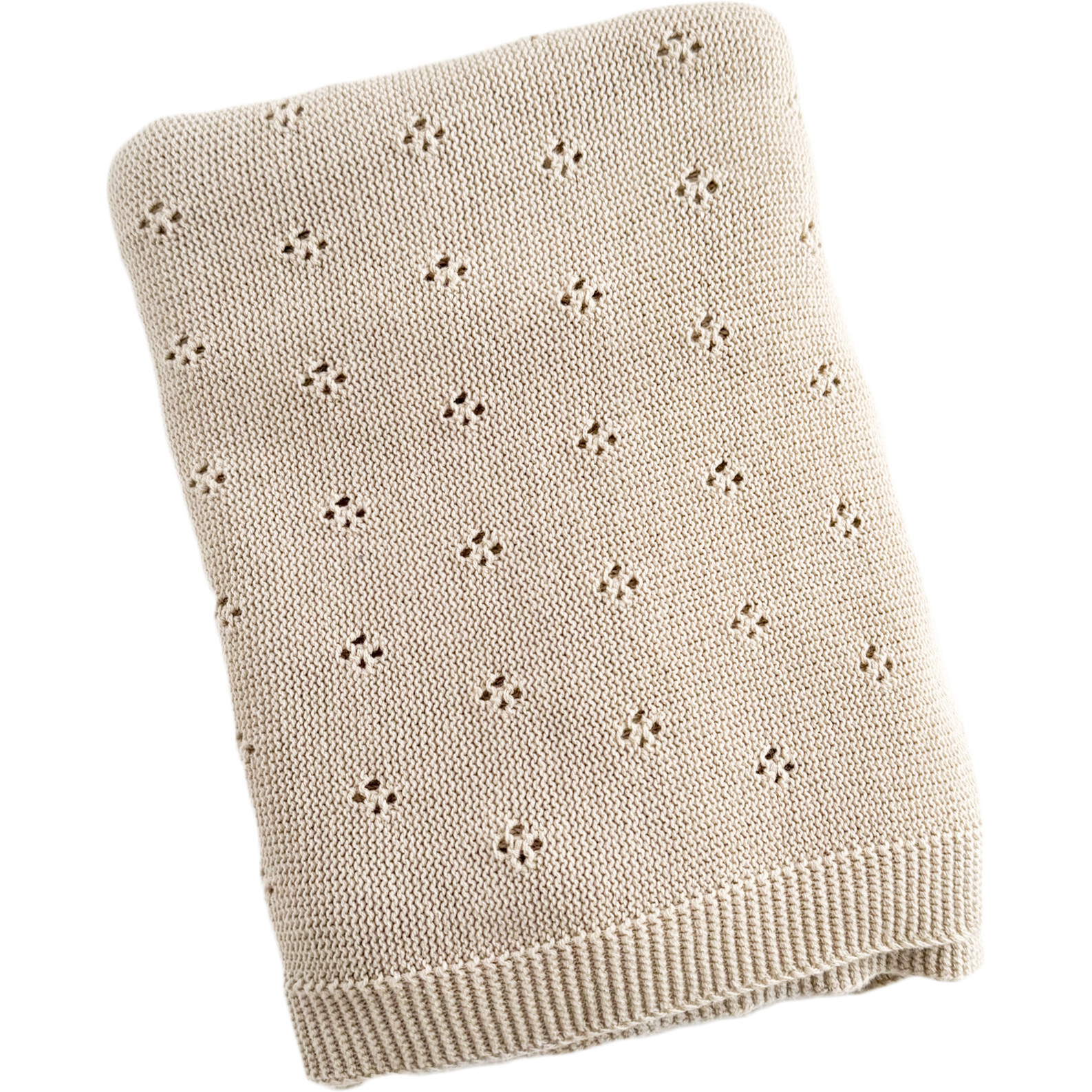 Heirloom Pique Blanket Birch Organic Cotton Baby Gift - Blankets - 1