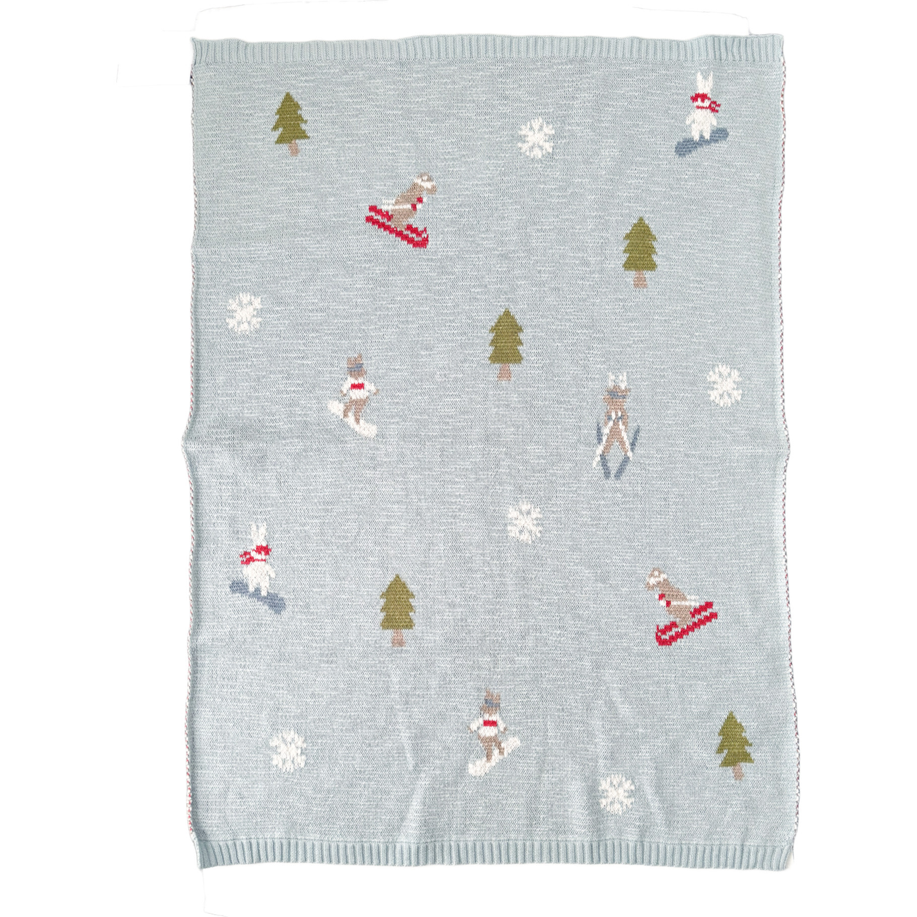 Ski Snowboard Blanket Organic Cotton Kids Baby Decor - Blankets - 1