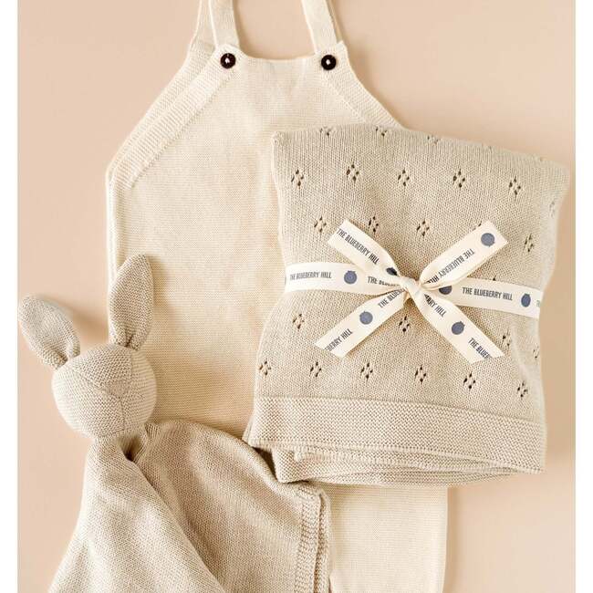 Bunny Lovey Blanket Birch Organic Cotton Baby Gift - Plush - 4