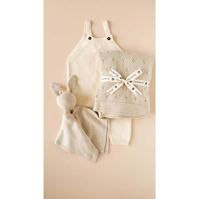 Bunny Lovey Blanket Set Organic Cotton Baby Gift Birch - Mixed Gift Sets - 2