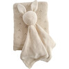 Bunny Lovey Blanket Set Organic Cotton Baby Gift Birch - Mixed Gift Sets - 4