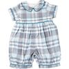 Teal Flannel One Piece, Teal - Rompers - 1 - thumbnail