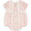 Pink Floral Bubble Romper, Pink Multi - Rompers - 1 - thumbnail