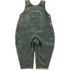 Forest Green Corduroy Overalls, Green - Rompers - 1 - thumbnail