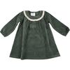 Forest Green Corduroy Dress, Green - Dresses - 1 - thumbnail