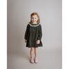 Forest Green Corduroy Dress, Green - Dresses - 2