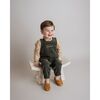 Forest Green Corduroy Overalls, Green - Rompers - 5