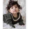 Forest Green Corduroy Bubble, Green - Rompers - 2