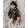 Forest Green Corduroy Bubble, Green - Rompers - 3