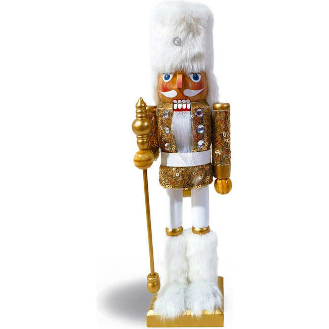 Lavish Gold and White King Nutcracker