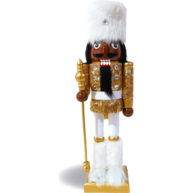 Lavish African American Gold King Nutcracker