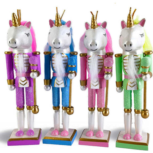 Bright Unicorn Ornaments, Set of 4