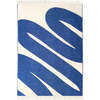 Swirl Blanket, Cobalt Blue and White - Throws - 3