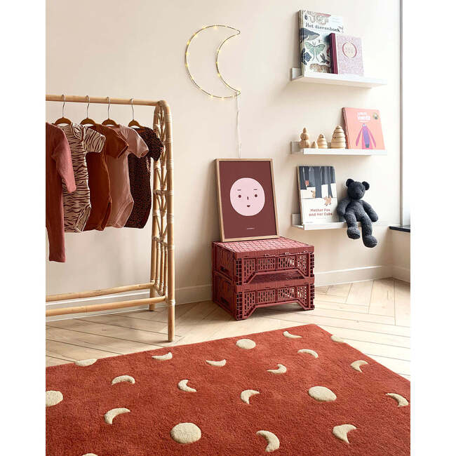 Moons Rug, Brick Red and Gold - Rugs - 2