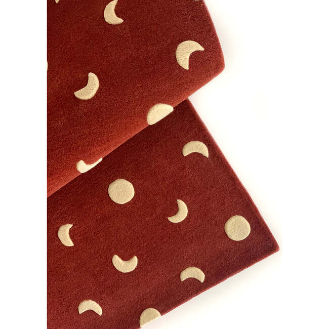 Moons Rug, Brick Red and Gold - Rugs - 3