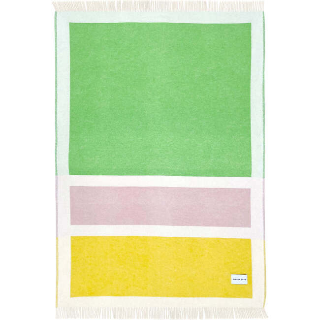 Color Block Blanket, Yellow, Green, and Lilac - Throws - 2